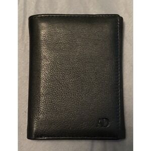 NEW Access Denied Black Genuine Leather RFID Blocking Trifold Wallet